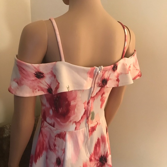 Emerald Sundae Cold Shoulder Fit And Flare Dress - Picture 5 of 8